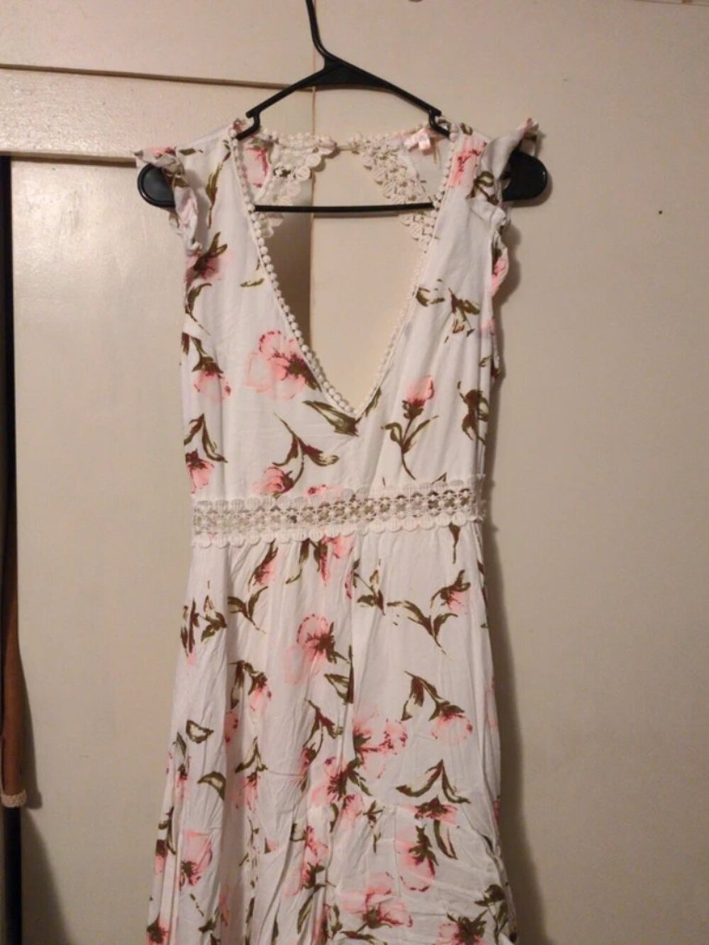 Luxxel High-Low Floral Open-Back Dress